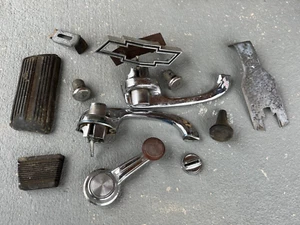 Vintage CHEVROLET Door Handles Cylinders, Window Crank, Misc Parts 70s Chevelle? - Picture 1 of 12