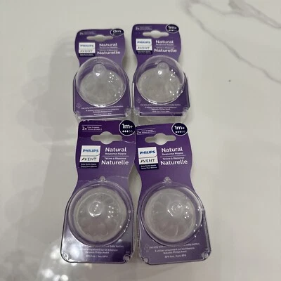 4件装飞利浦Avent自然反应乳头Naturelle 0m+-全新 — 第 1/3 张图片