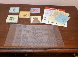 LOT of 5 Singer Embroidery Cards + Stitch Guides 1 -2 - 7 - 11 - 20 - Picture 1 of 13