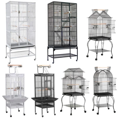 MARKENLOS Vogelvoliere Vogelkäfig Voliere Vogelhaus Vogelheim Vogelbauer Tierkäfig Metall