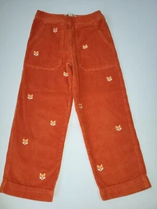 Mini Boden Fox Applique Chunky Corduroy Pants size 7 orange - Picture 1 of 4