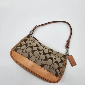 COACH Canvas Leather Stripe Signature Crossbody Bag Shoulder Bag 41750 - Picture 1 of 13