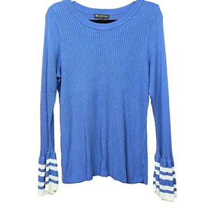 INC International Concepts Jumper Women XL Blue Long Sleeve Round Neck - Picture 1 of 12