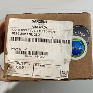 SARGENT ASSA ABLOY MORT SNG CYL ELEC FS 24V LNL - Picture 1 of 6