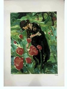 Edvard Munch lithograph off set cm 50x70 signature on plate with certificate - Picture 1 of 9