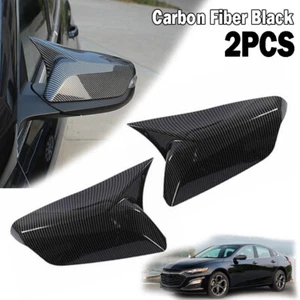 Driver + Passenger Carbon Fiber Mirror Cover Cap For Chevrolet Malibu 2016~2020 - Picture 1 of 11