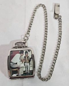 The Saturday Evening Post- silver collectible pocket watch Norman Rockwell - Picture 1 of 5