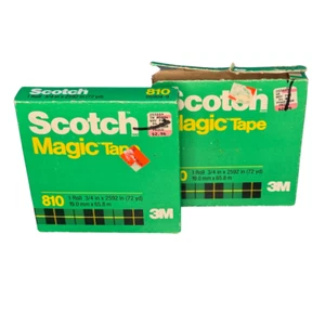 Scotch 3M Magic Tape 810 3/4" x 2592" for C-22 Heavy Duty Dispenser 2 Roll Lot - Picture 1 of 4