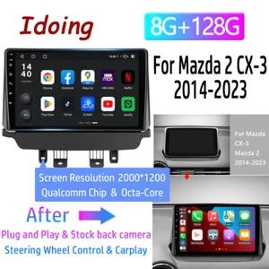 Apple Carplay For Mazda 2 Demio 2014-2023 Car Stereo Radio GPS Navi Android 12 - Picture 1 of 18