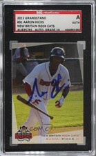 2012 Grandstand New Britain Rock Cats Aaron Hicks #31 SGC Authentic Authentic
