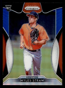 2019 Panini Prizm Prizms Red White and Blue #96 Myles Straw - Picture 1 of 2