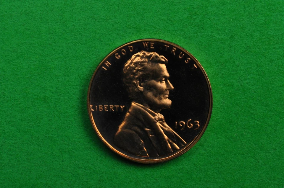 1963  Deep Cameo Lincoln Penny US GEM  Proof Coin - Image 1 of 1