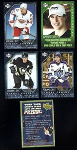 2007 UPPER DECK SIDNEY CROSBY SPORT CHECK REEBOK 4 PROMO Hockey Card Set Sealed