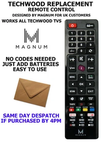 TECHWOOD FERNBEDIENUNG EIN ERSATZ, DER ALLE TECHWOOD TV MODELLE FUNKTIONIERT - Bild 1 von 3