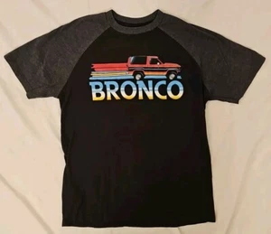 Ford Bronco XLT T-shirt - Extra Large Tall, Black w/ Grey Sleves, Graphic Print - Picture 1 of 4