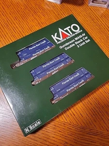 Kato 106-6181 Gunderson MAXI-IV 3 Unit Double Stack Car BNSF Swoosh Logo N Scale - Picture 1 of 6