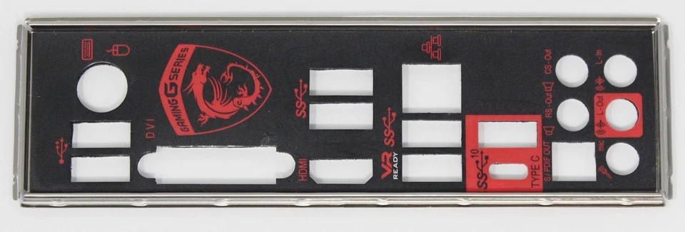 MSI X370 Gaming Pro Carbon - ATX Blende Slotblende IO Shield Slotblech (#17237) - Bild 1 von 1