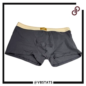 Calzoncillo boxer Sxke para hombre mezcla de algodón elástico tiro bajo gris oscuro crema talla XL - Imagen 1 de 6