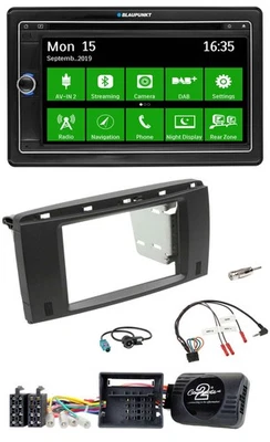 Blaupunkt Bluetooth 2DIN Lenkrad DAB USB TMC Navigation für Mercedes SLK 08-11 R - Bild 1 von 4