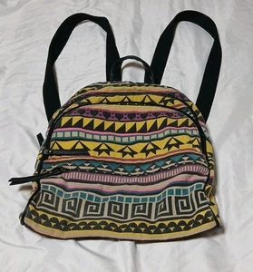 Canvas Rucksack Azteken Mehrfarbig mit Reißverschlusstaschen Madden Girl - Bild 1 von 9
