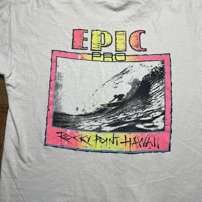Camisa De Surf Épica De Colección Rocky Point Hawaii Años 90 Neón XL Foto 1 de 4