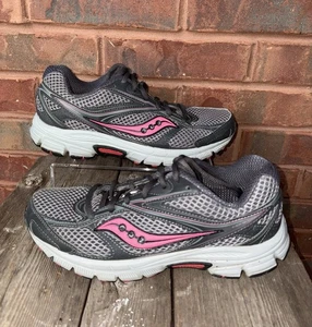 Saucony Cohesion Grid Women's Sneakers Size 7.5 S15219-1 Gray Pink Running Shoes - Picture 1 of 15