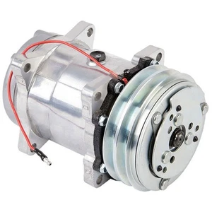 AC Compressor & 2-Groove A/C Clutch Replaces Sanden SD508 SD709 7499 9264 GAP - Picture 1 of 2