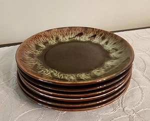 Canonsburg Keramik Braun Tropfglasur Salatteller 7" 6er Set Sorglos Ironstone 2 - Bild 1 von 7