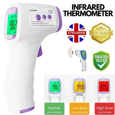 Digital Thermometer Infrared Gun IR Laser LCD Temperature Non-Contact Meter GunD - Image 1 of 4