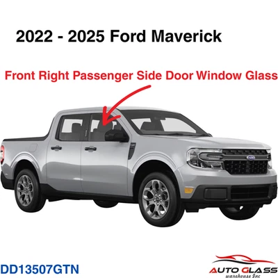 Fit 2022-2025 Ford Maverick Passenger Right Side Front Door Window Glass Foto 1 de 2