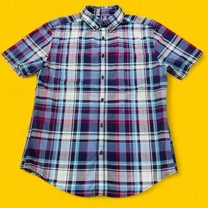 Camisa Goodfellow & Co a Cuadros Azul Abotonada Pequeña - Imagen 1 de 4