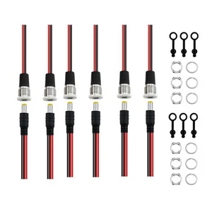 6 Set DC Power Jack Female Threaded Panel Mount Connector Kit for Electronics - Picture 1 of 5