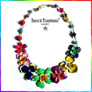 Vintage Jewelry Woman Necklace Collier Choker Luxury Collar Metal Pearl Strass - Picture 1 of 24