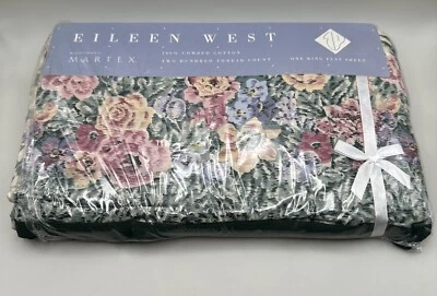De Colección Años 80 Martex TALLA KING Sábana Plana Eileen West Tapiz Victoriano Floral Nuevo Foto 1 de 4