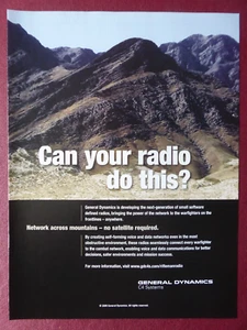 9/2009 PUB GENERAL DYNAMICS C4 SYSTEMS SMALL SOFTWARE RADIO ORIGINAL AD - Picture 1 of 1