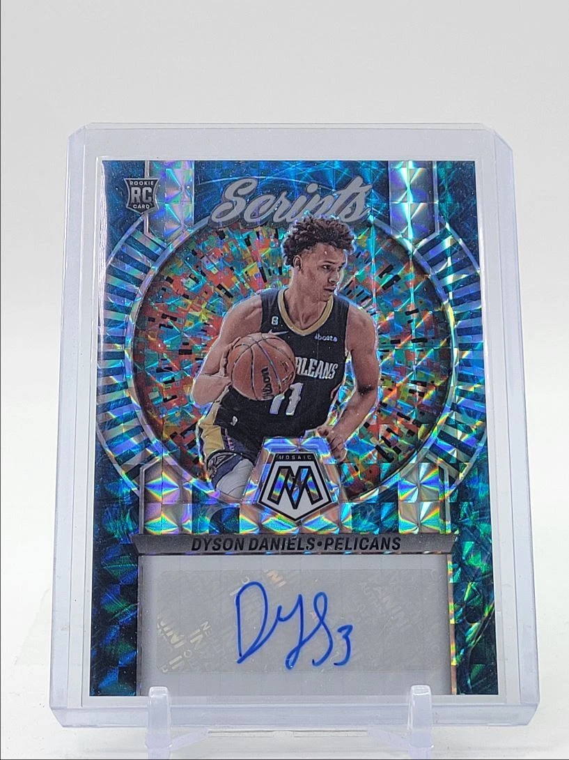 DYSON DANIELS 2022-23 MOSAIC SCRIPTS ROOKIE GENESIS SSP RC AUTO Q2175