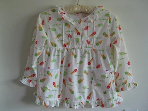 Girl's Ice Cream Print CottonTop Multi Color Long Sleeve Size 4-6 - Picture 1 of 2
