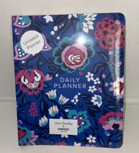 VERA BRADLEY BERRY BLOOM  UNDATED DAILY PLANNER JOURNAL CALENDAR BLUE - Picture 1 of 7