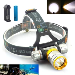 high power LED Diving headlamp underwater scuba Head Torches light waterproof - Picture 1 of 10