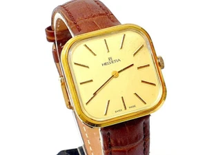 Helvetia FEF 6665 Handaufzug Herren Armbanduhr Vergoldet Swiss Made um 1980 - Bild 1 von 8