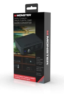 Monster Digital to Analog/Analog to Digital Combo Audio Converter Black Open Box - Image 1 of 4