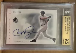 2001 SP Autentica Cal Ripken Jr Chirografia Auto /250 Baltimore Orioles BGS 9,5 - Foto 1 di 2