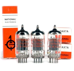 ONE 12AX7A/ECC83 NATIONAL NOS Röhrenventil Ventil Röhre Lampe Ventil - Bild 1 von 3