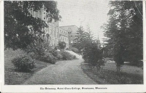 Postcard Wisconsin Sinsinawa Driveway Saint Clara College Dominicans c1907-10 - Picture 1 of 1