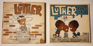 1969 LUTHER INNER CITY & TELL IT ALL BLACK AFRICAN AMER CARTOON BOOKS X2 1. AUFLAGE - Bild 1 von 12