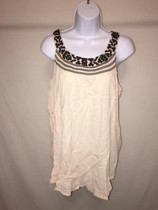 Oh mamma maternity tank top shirt cream large - Picture 1 of 3
