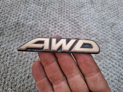 SUBARU OUTBACK GOLD AWD 4.25" REAR EMBLEM BADGE LOGO OEM - Image 1 of 2