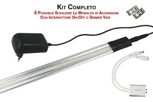 Kit Barra Led Con Sensore Door Apertura Anta 50cm Luce Calda Alimentatore Compre