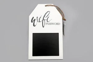 Wifi Password Chalkboard Blackboard Wall Hanging Wood Plaque Internet Sign Gift - Picture 1 of 1