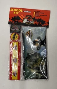 Kit scuola Jurassic Park vintage 1992 SIGILLATO NOS affila gomma righello borsa - Foto 1 di 6